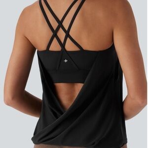 Black Strappy Back Women's Top